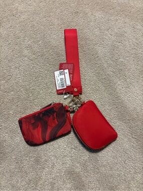 lululemon athletica Red Dual-Pouch Wristlet